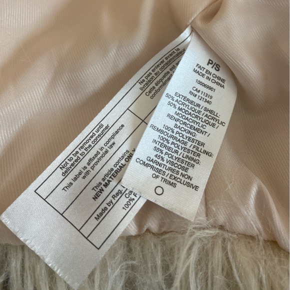 Dynamite Shaggy Faux Fur Jacket Cream Glam Layer - Picture 8 of 8